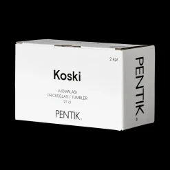 Pentik Koski Grey Glass Tumbler (Set of 2)