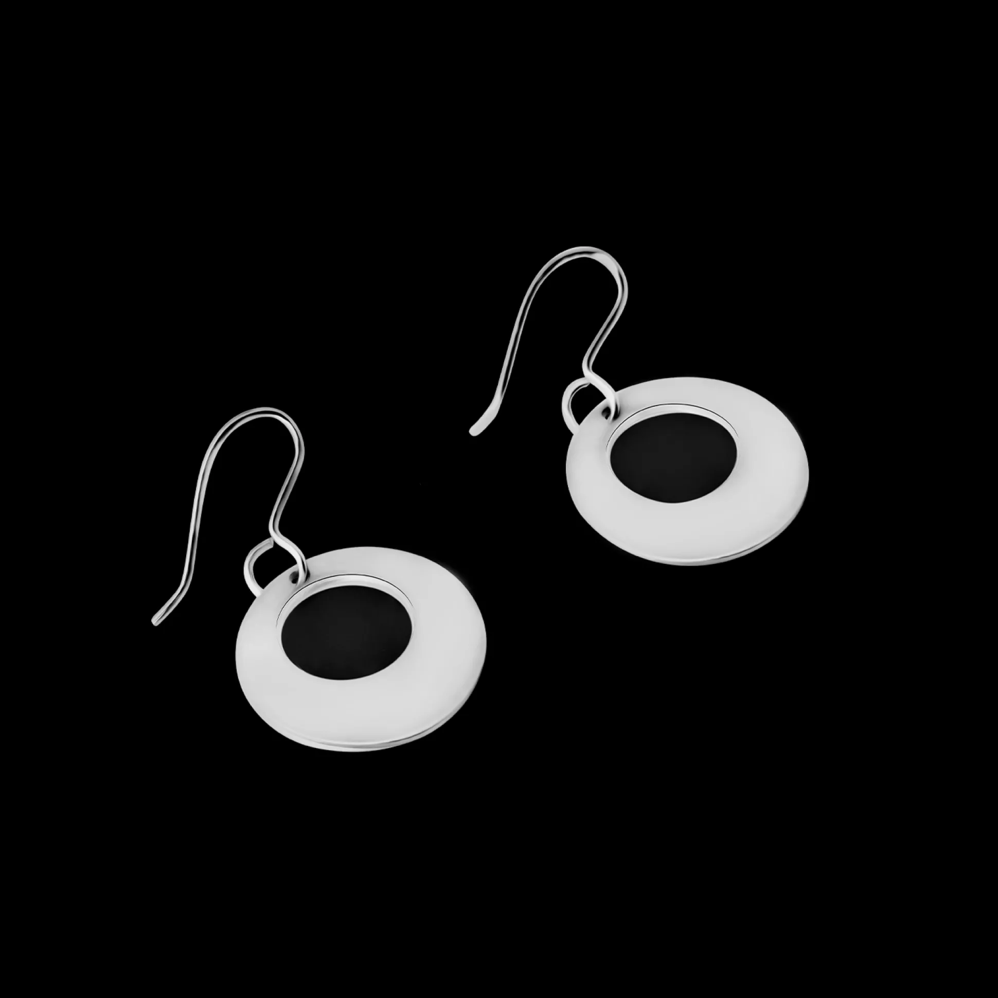 Pohjolan Helmi - Crescendo Earrings, Onyx Black