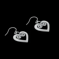 Pohjolan Helmi - Curved Heart Earrings
