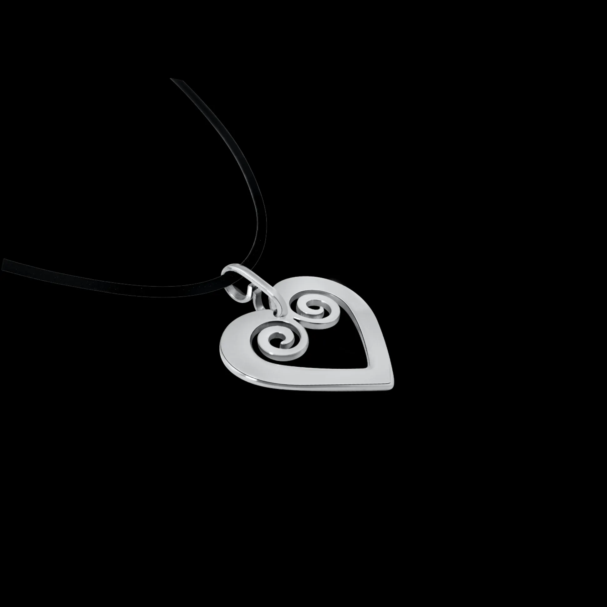 Pohjolan Helmi - Curved Heart Necklace