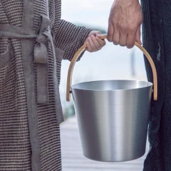 Rento Aluminum Bamboo Sauna Bucket