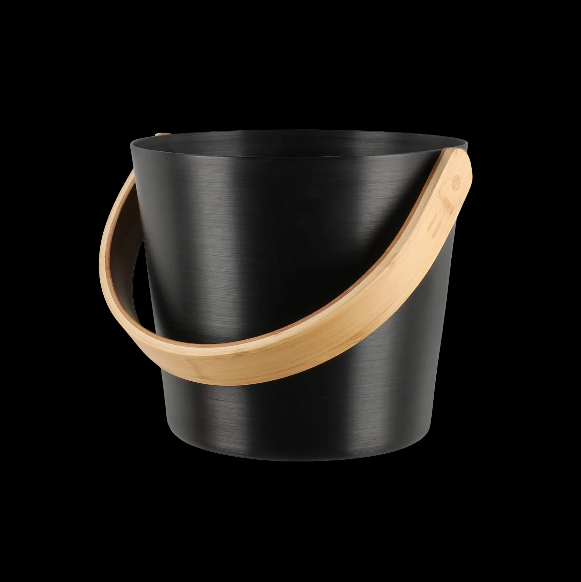Rento Black Aluminum Bamboo Sauna Bucket