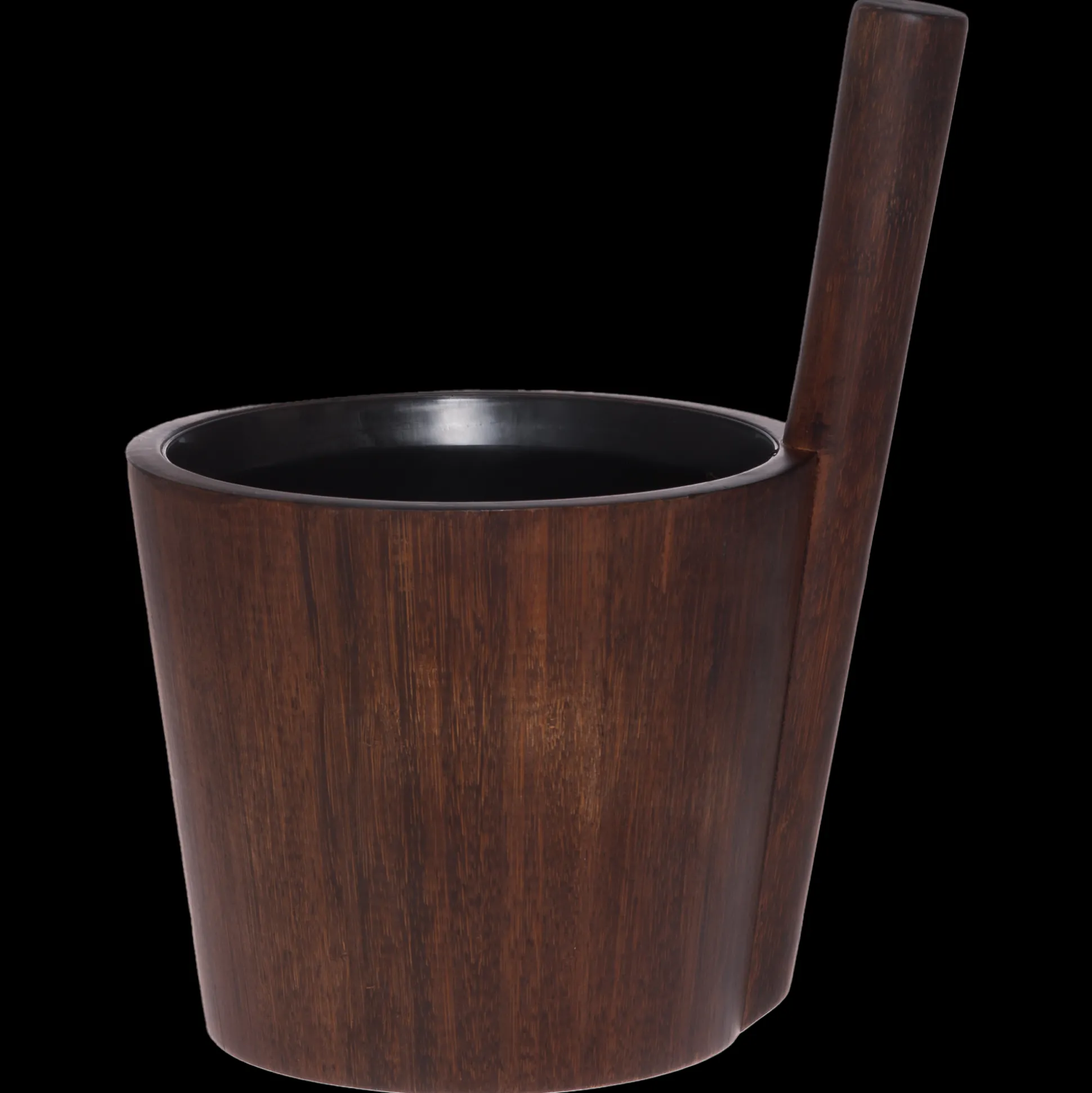 Rento Dark Bamboo Sauna Bucket w/ Liner