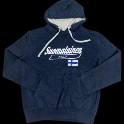 Suomalainen Heather Navy Hoodie