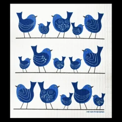 Swedish Dishcloth - Bluebirds on a Wire