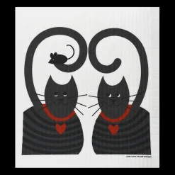 Swedish Dishcloth - Love Cats