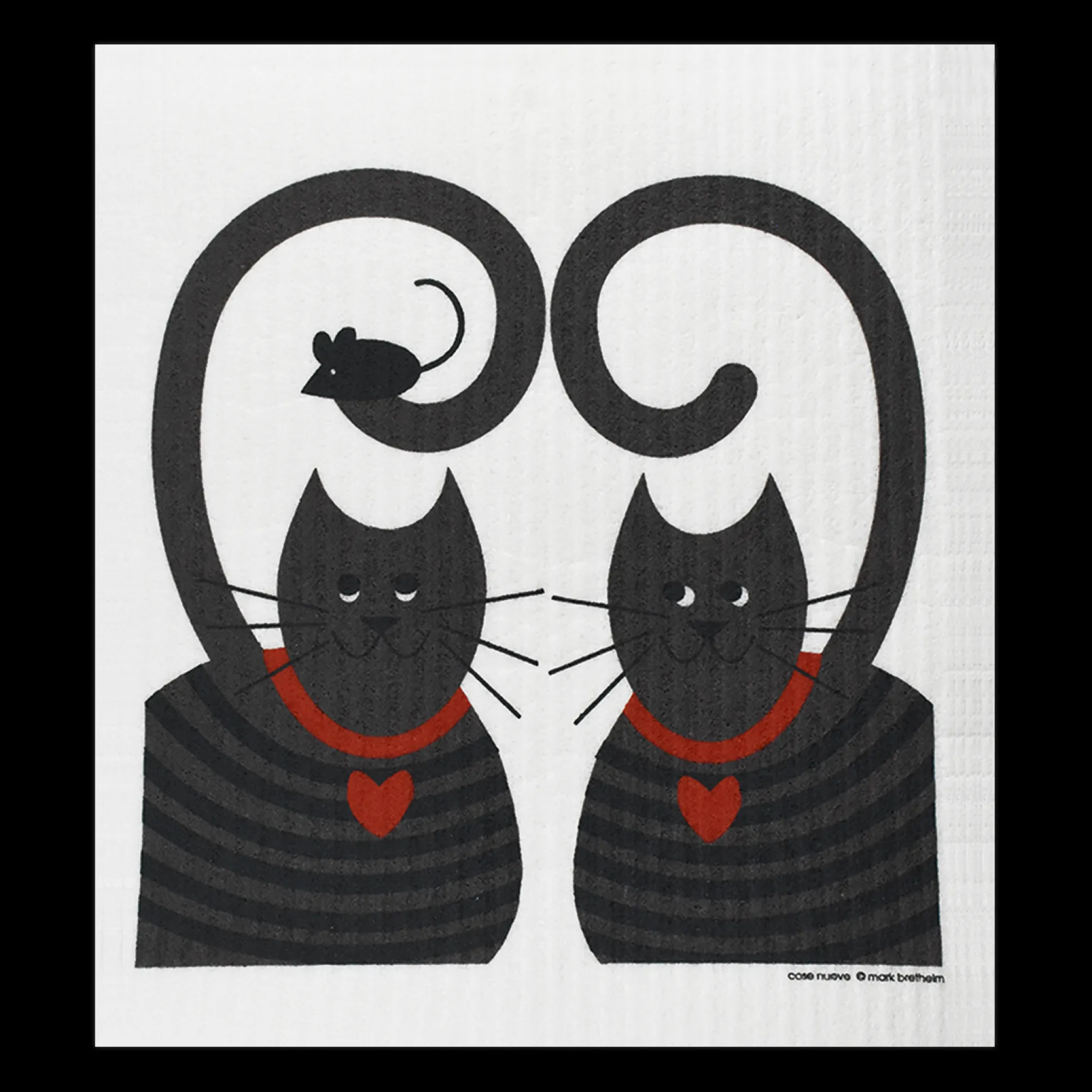 Swedish Dishcloth - Love Cats