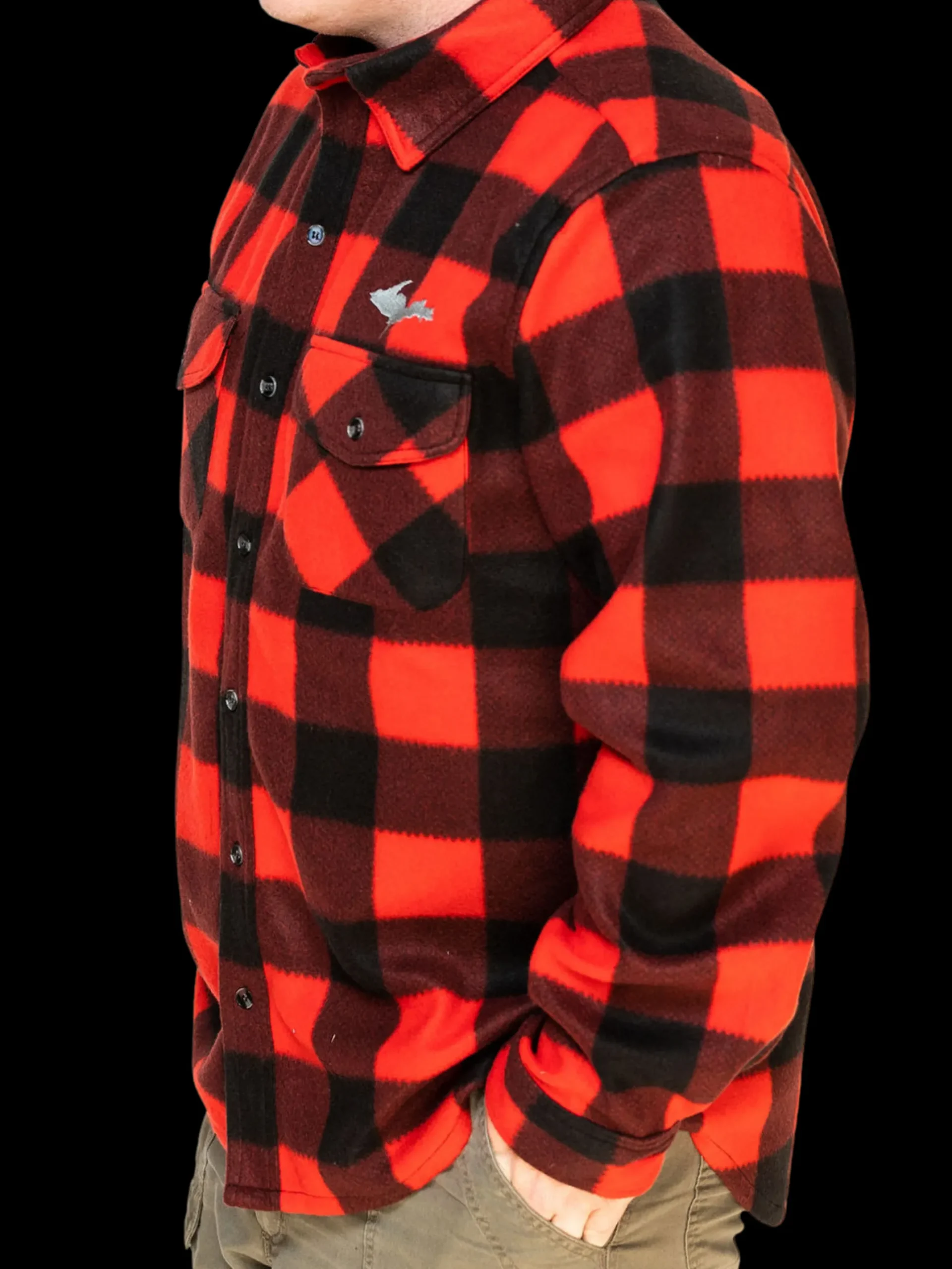 UP Red Button-Up Fleece