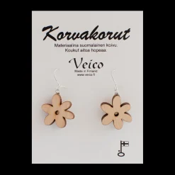 Veico Natural Birch Flower Earrings
